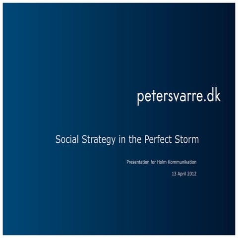 Oplæg for Holm Kommunikation