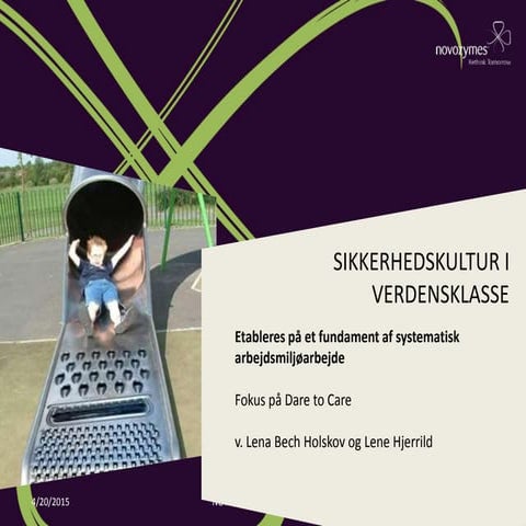 Oplæg til ArbejdsmiljøNETs Årskonference, April 2015