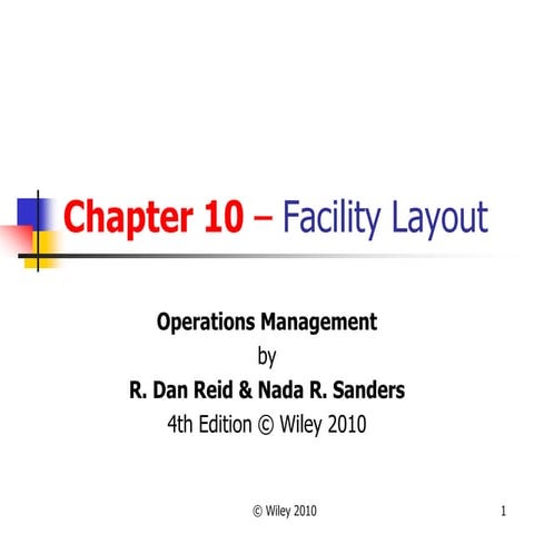 facility layout and operations and supply chain management | PPTX