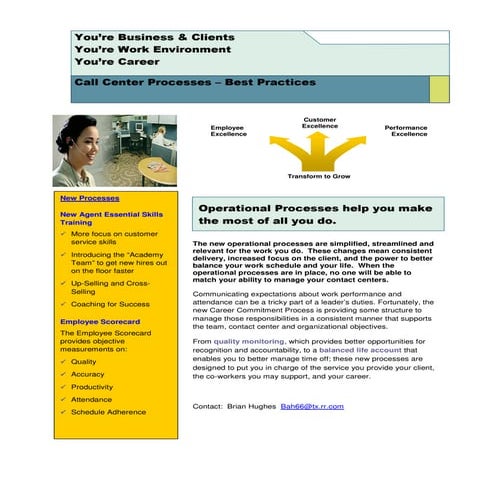 Call Center Best Pratices Overview