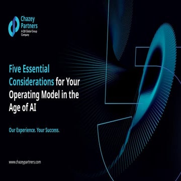 Operating Model Transformation in the age of AI