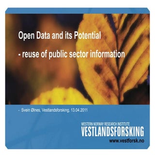 Open data and reuse of public infor...