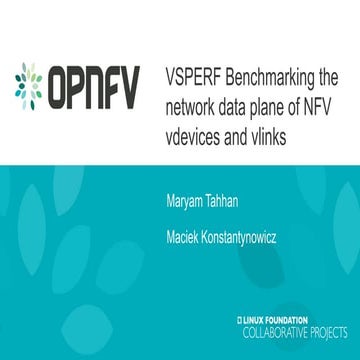 VSPERF BEnchmarking the Network Data Plane of NFV VDevices and VLinks
