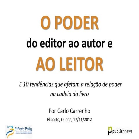 O PODER do editor ao autor e ao LEITOR