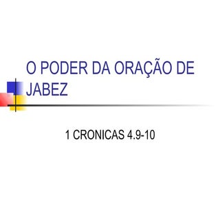 O poder da oração de jabes