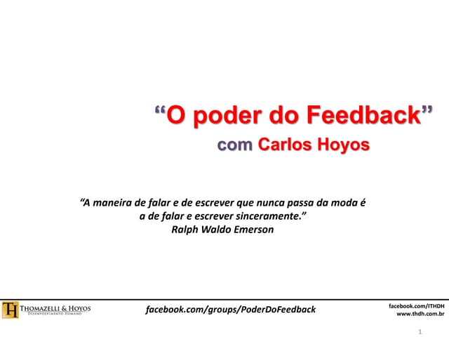 O poder do feedback