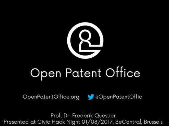 Open Patent Office presentations
