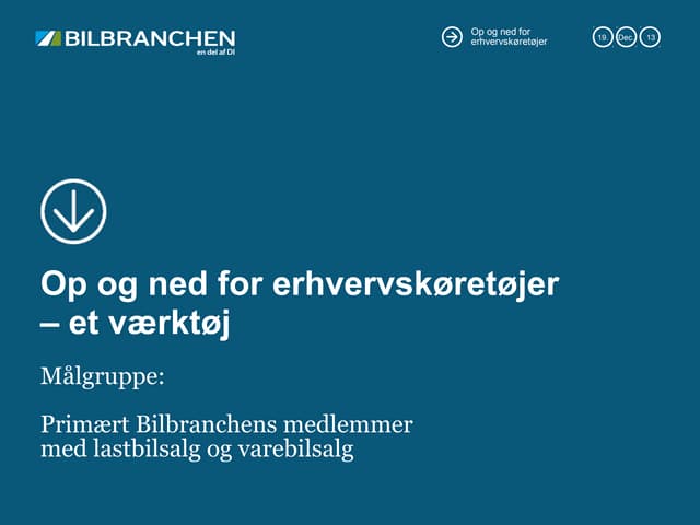 Op og ned for erhvervskøretøjer, 19...