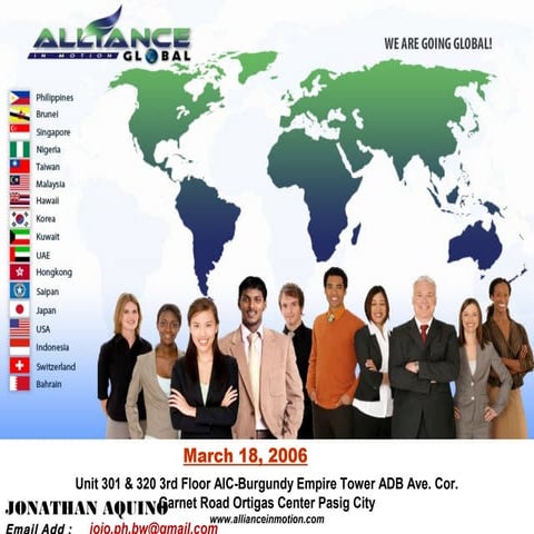 Opportunity Presentation Plan (AIM GLOBAL)