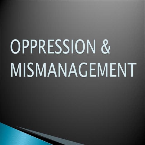 Oppression and Management