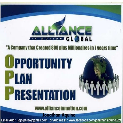 Opportunity Presentation Plan (AIM GLOBAL )