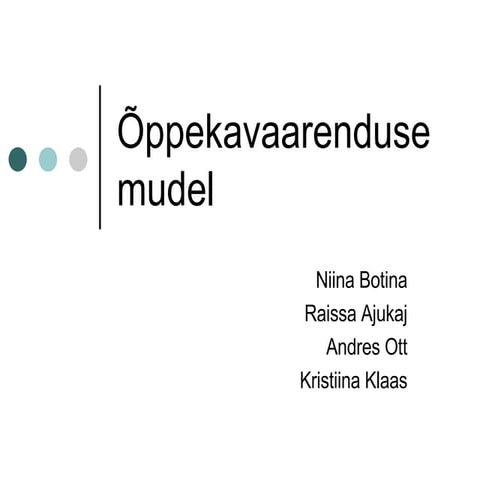 Oppekavaarenduse mudel