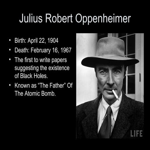 Brief biography of Julius Robert Oppenheimer | PDF
