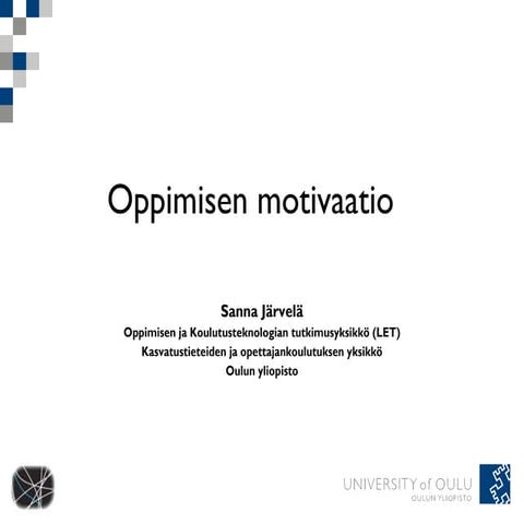 Oppimisen motivaatio edutoolx
