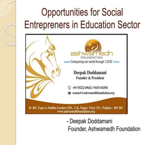 Opportunities for Social Entrepreneurs in Education Sector