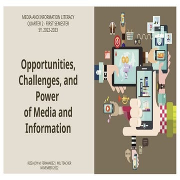 Opportunities, Challenges, and Threats in Media and Information | PPTX