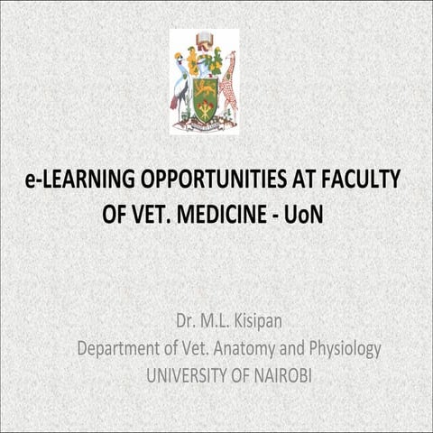 E-learning at the University of Nairobi Vet School