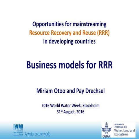 Opportunities for mainstreaming resource recovery and reuse in developing cou...