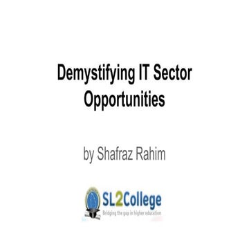 Opportunities in IT Sector