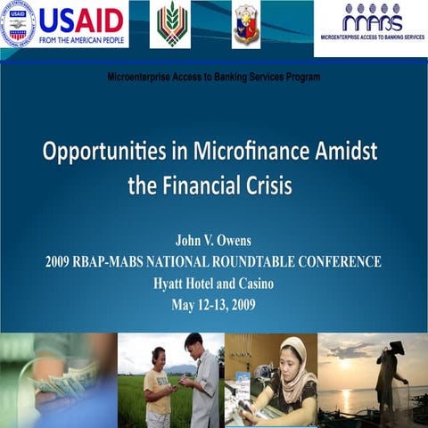 Opportunities In Microfinance Amidst The Global Financial Crisis