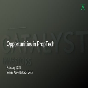 Opportunities in PropTech