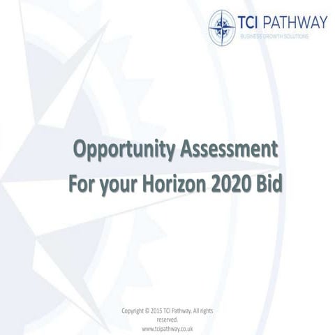TCI Pathway - Horizon 2020 Opportunity Assessment