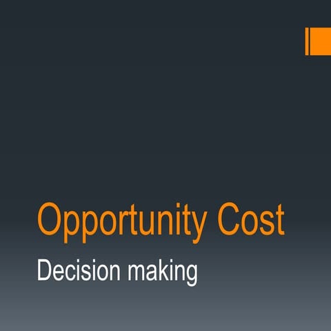 Opportunity cost