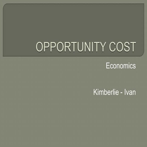 Opportunity cost  
