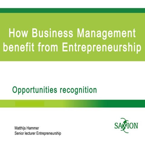 Opportunity recognition