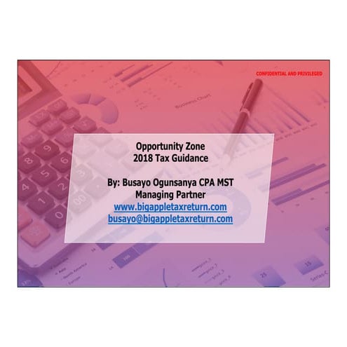 Opportunity Zone 2018 Tax Guide