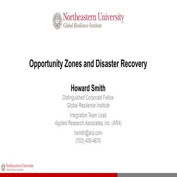 Opportunity zones and disaster recovery presentation