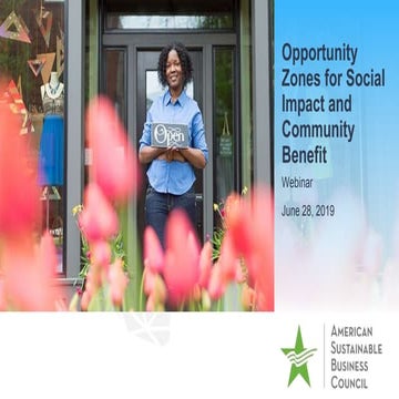Opportunity zones webinar