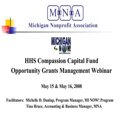 Opporutunity Grants Management Webinar Ppt
