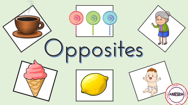 Opposites: English Language PDF Opposites: English Language PDF