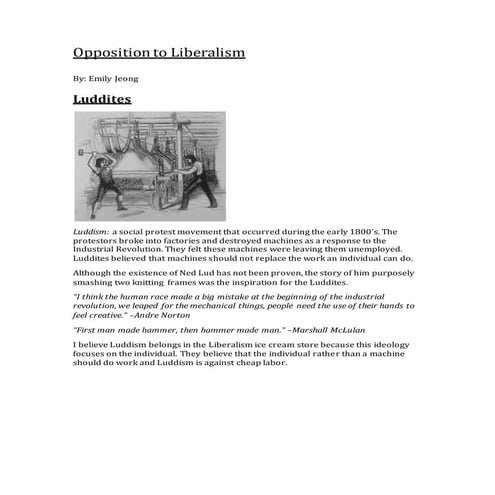 Opposition to liberalism