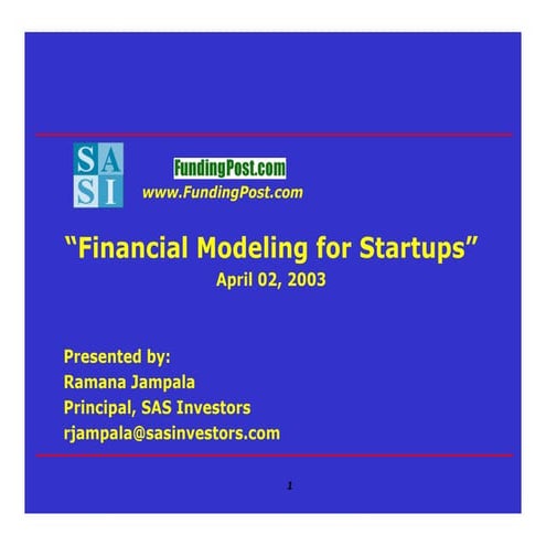 Financial Models for Startups