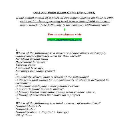 Ops 571 final exam guide (new, 2018