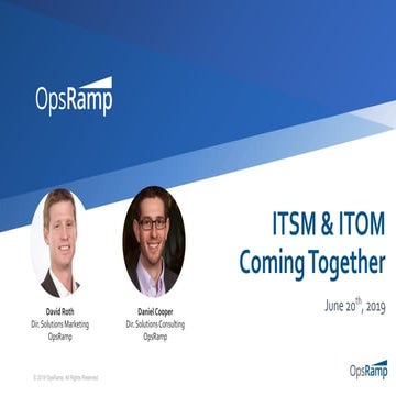 ITSM and ITOM Coming Together