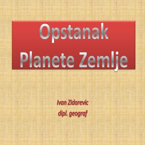 Opstanak planete zemlje