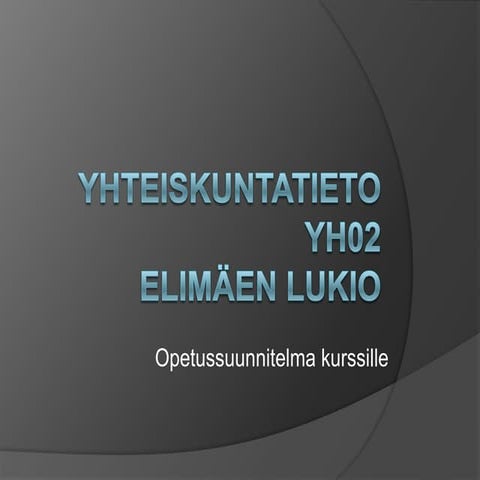OPS TALOUSTIETO - ELIMÄEN LUKIO | PPTX