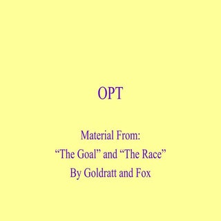 Optimized Production Technology