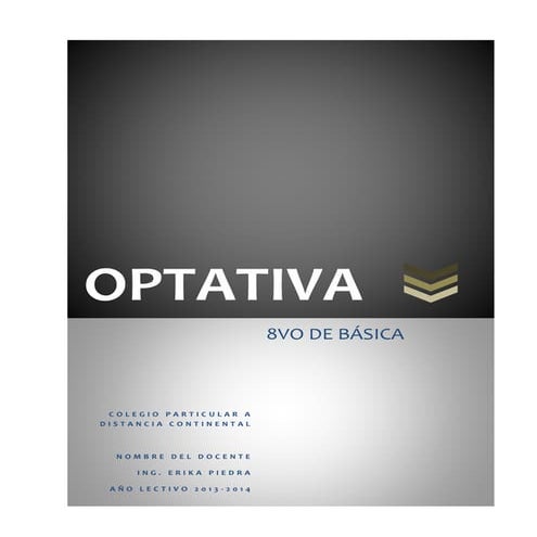 Modulo de Optativa 8 año