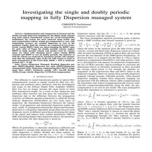 Investigating the single and doubly periodic mapping in fully Dispersion mana...