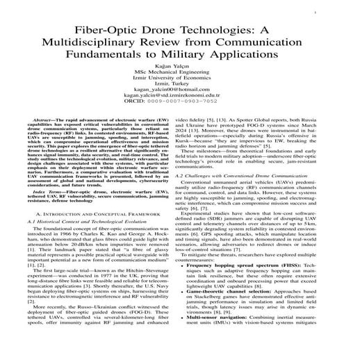 Fiber-Optic Drone Technologies: Enhancing Secure Military ...