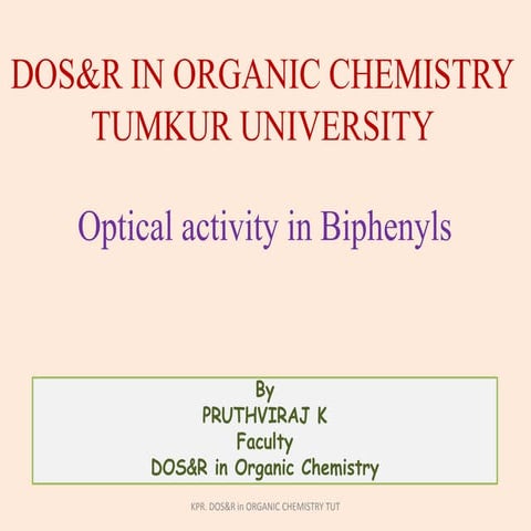 Biphenyl derivatives & Atropisomerism