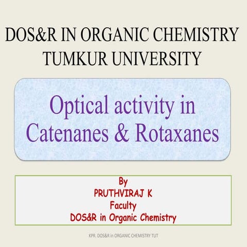 Optical activity in catenanes and rotaxanes