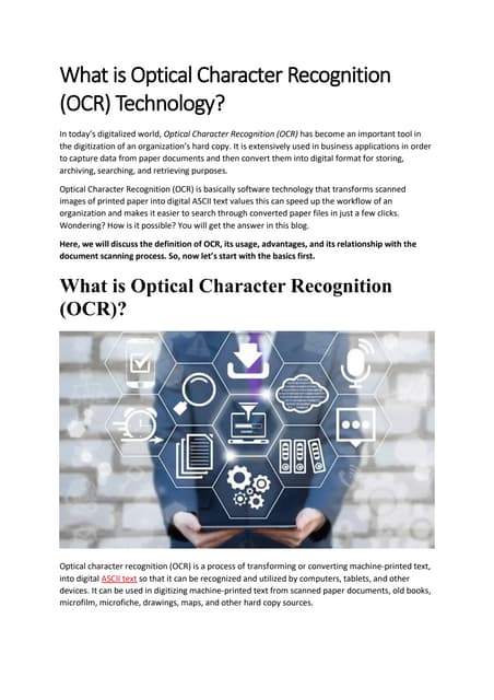 Unlocking Efficiency A Guide to Optical Character Recognition Services.pptx