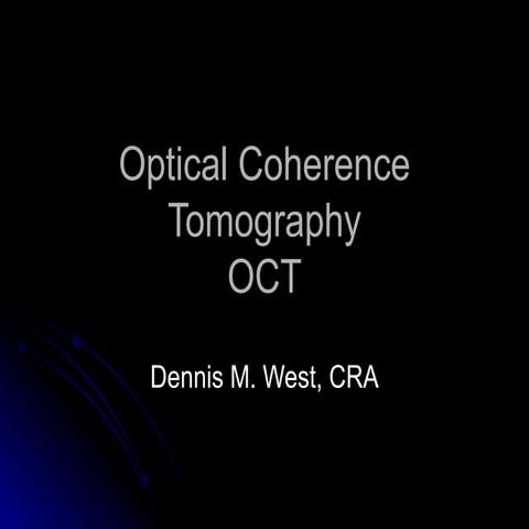 Optical coherence tomography