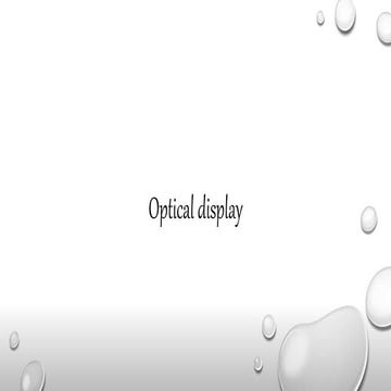 Optical display