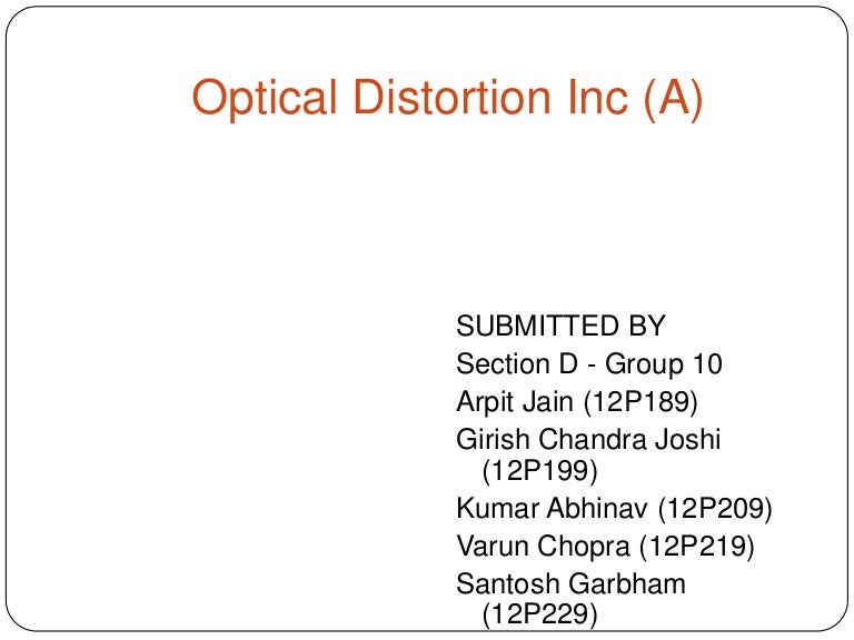 Optical distortion